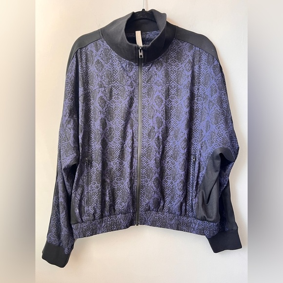 Athleta Brooklyn Track Bomber Jacket, Size XL - Picture 1 of 6